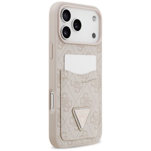 Guess 4G Double Card Triangle case for iPhone 17 Pro Max pink - Image 4