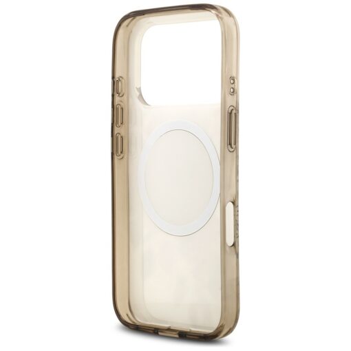 Guess IML Flower & Tonal Circle MagSafe case for iPhone 17 Pro Max brown - Image 7