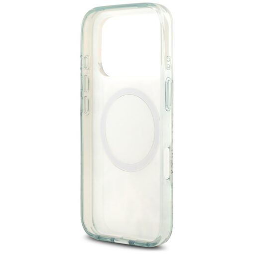 Guess IML Flower & Tonal Circle MagSafe case for iPhone 17 Pro Max green - Image 7