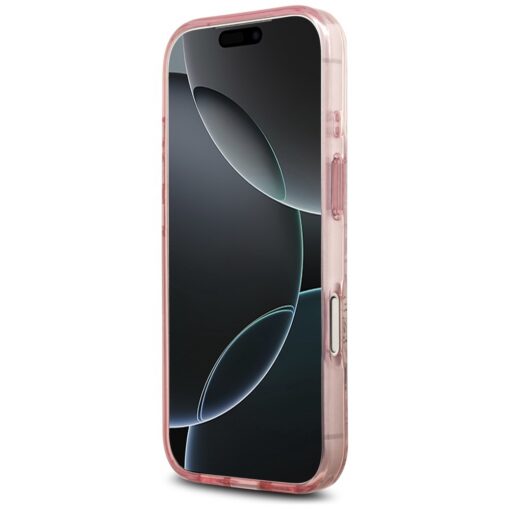 Guess IML Flower & Tonal Circle MagSafe case for iPhone 17 Pro Max pink - Image 5