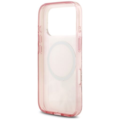 Guess IML Flower & Tonal Circle MagSafe case for iPhone 17 Pro Max pink - Image 7