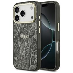 Guess Python Pattern MagSafe case for iPhone 17 Pro black
