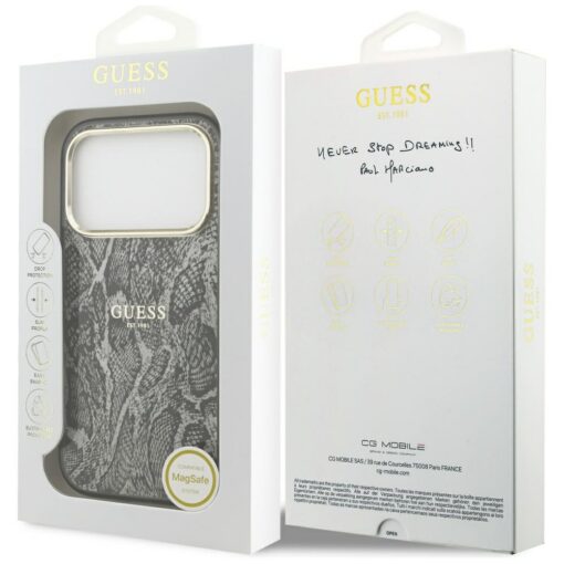 Guess Python Pattern MagSafe case for iPhone 17 Pro black - Image 8