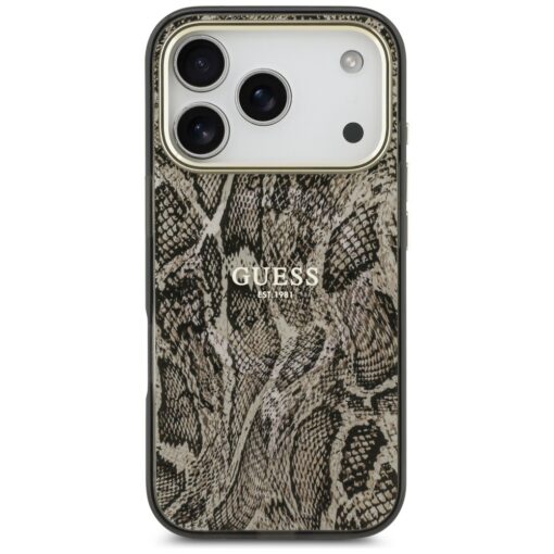Guess Python Pattern MagSafe case for iPhone 17 Pro brown - Image 3