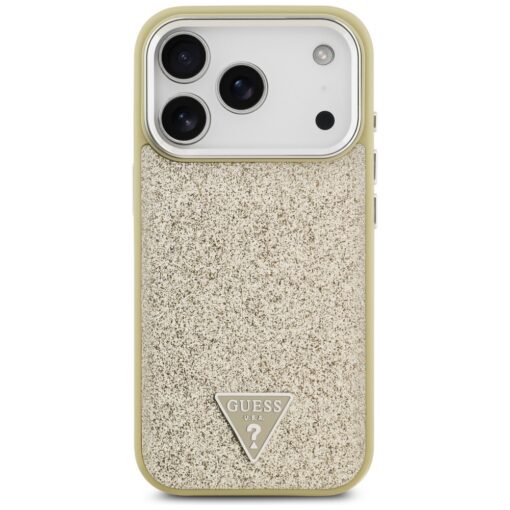 Guess Glitter Triangle Logo MagSafe case for iPhone 17 Pro gold - Image 3