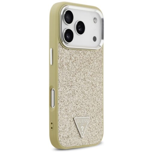 Guess Glitter Triangle Logo MagSafe case for iPhone 17 Pro gold - Image 4