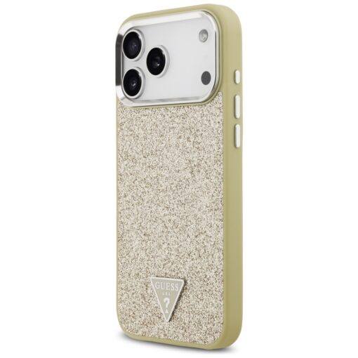 Guess Glitter Triangle Logo MagSafe case for iPhone 17 Pro Max gold - Image 2