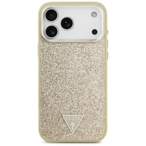 Guess Glitter Triangle Logo MagSafe case for iPhone 17 Pro Max gold - Image 3