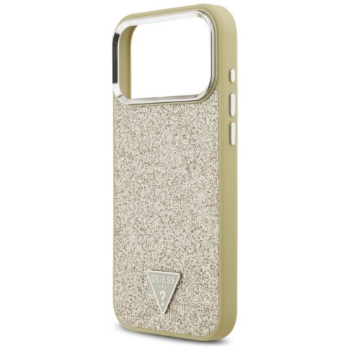 Guess Glitter Triangle Logo MagSafe case for iPhone 17 Pro Max gold - Image 6