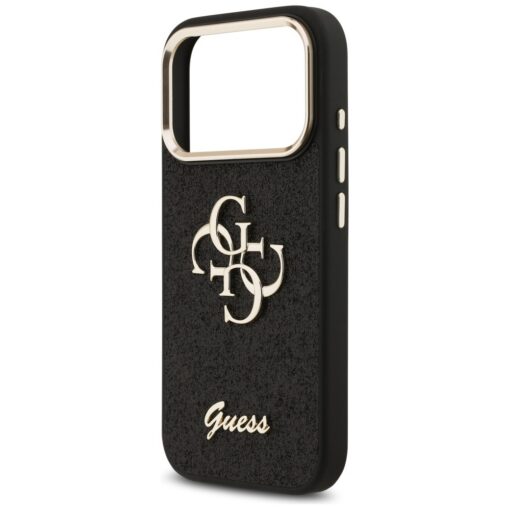 Guess Fixed Glitter Big 4G Metal Frame case for iPhone 17 Pro black - Image 6