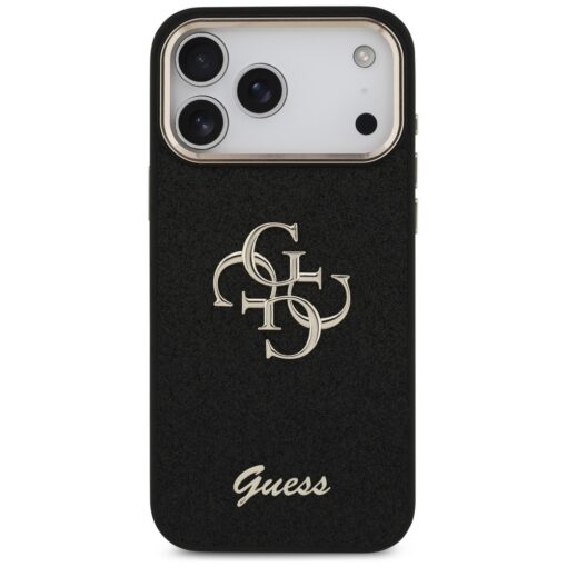 Guess Fixed Glitter Big 4G Metal Frame case for iPhone 17 Pro Max black - Image 3
