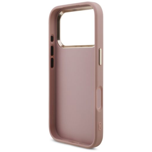 Guess Fixed Glitter Big 4G Metal Frame case for iPhone 17 Pro pink - Image 7