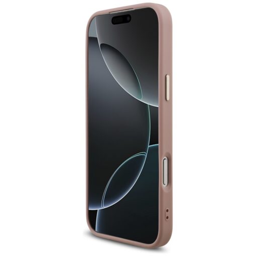 Guess Fixed Glitter Big 4G Metal Frame case for iPhone 17 Pro Max pink - Image 5