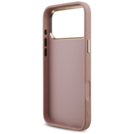 Guess Fixed Glitter Big 4G Metal Frame case for iPhone 17 Pro Max pink - Image 7