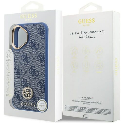 Guess 4G Strass Logo MagSafe case for iPhone 17 blue - Image 8