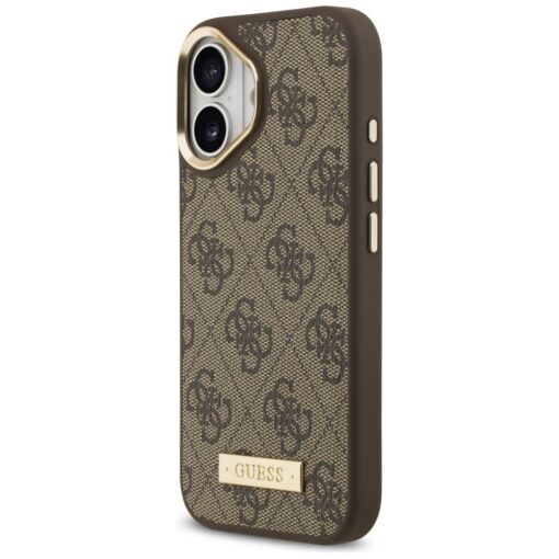 Guess 4G Logo Plate MagSafe case for iPhone 17 brown - Image 2