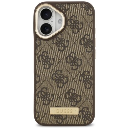 Guess 4G Logo Plate MagSafe case for iPhone 17 brown - Image 3