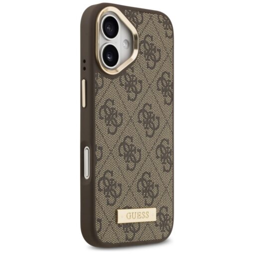 Guess 4G Logo Plate MagSafe case for iPhone 17 brown - Image 4
