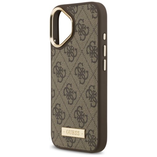 Guess 4G Logo Plate MagSafe case for iPhone 17 brown - Image 6