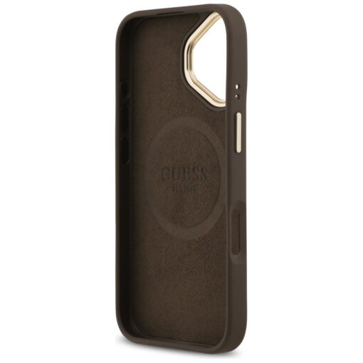 Guess 4G Logo Plate MagSafe case for iPhone 17 brown - Image 7