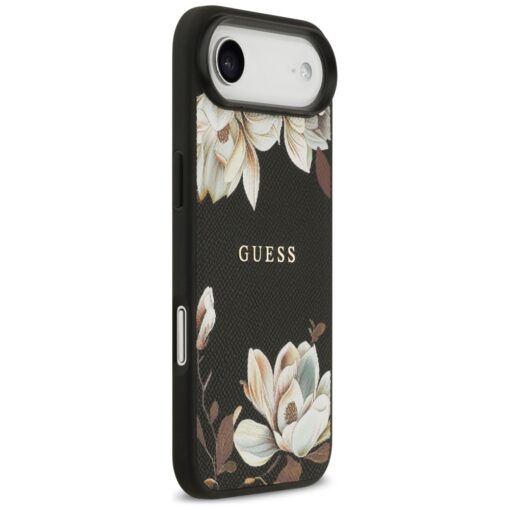 Guess Grained Flowers Classic Logo MagSafe case for iPhone Air black - Image 4