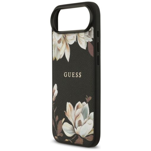Guess Grained Flowers Classic Logo MagSafe case for iPhone Air black - Image 6