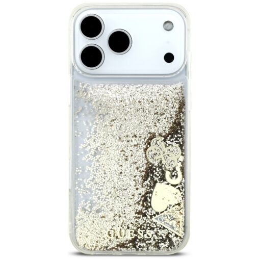 Guess Liq. Glitter 4 Charms case for iPhone 17 Pro Max gold - Image 3