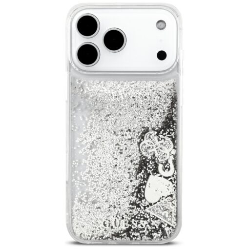 Guess Liq. Glitter Charms case for iPhone 17 Pro Max silver - Image 3