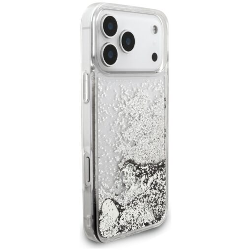 Guess Liq. Glitter Charms case for iPhone 17 Pro Max silver - Image 4