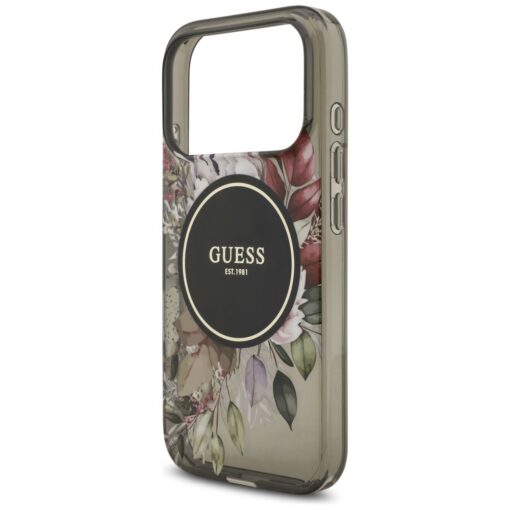 Guess IML Flowers Pearl Strap MagSafe case for iPhone 17 Pro black - Image 6