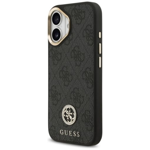 Guess 4G Strass Logo & Big Strap Metal Buttons MagSafe case for iPhone 17 black - Image 2