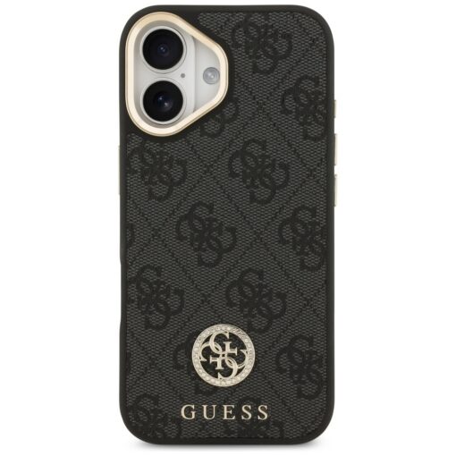 Guess 4G Strass Logo & Big Strap Metal Buttons MagSafe case for iPhone 17 black - Image 3