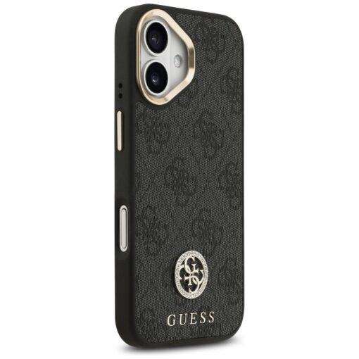 Guess 4G Strass Logo & Big Strap Metal Buttons MagSafe case for iPhone 17 black - Image 4