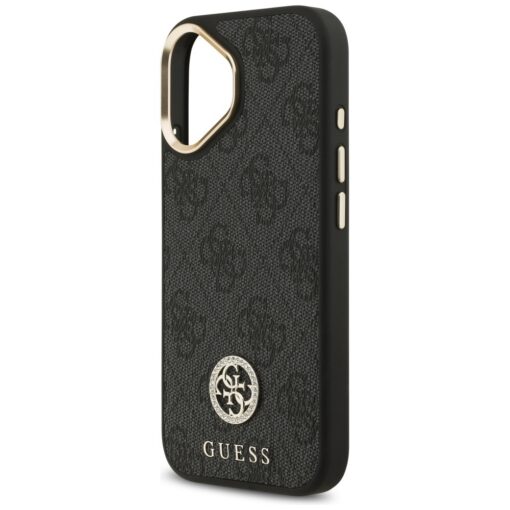 Guess 4G Strass Logo & Big Strap Metal Buttons MagSafe case for iPhone 17 black - Image 6