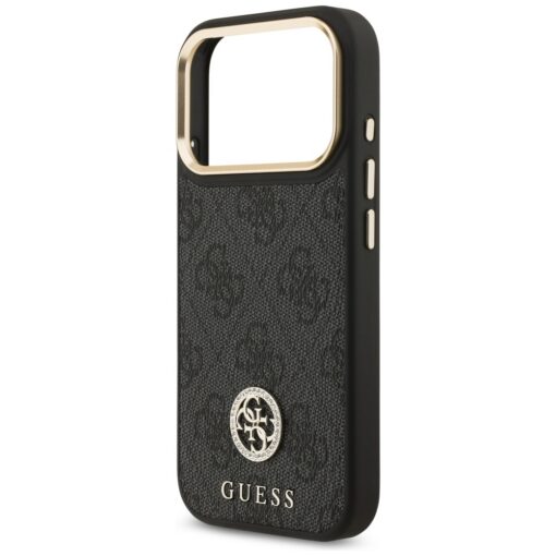 Guess 4G Strass Logo & Big Strap Metal Buttons MagSafe case for iPhone 17 Pro black - Image 6