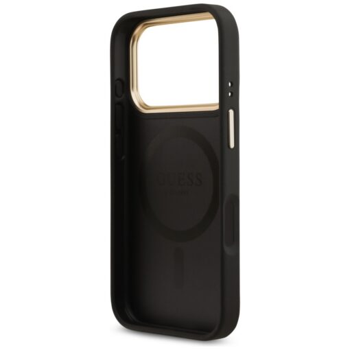 Guess 4G Strass Logo & Big Strap Metal Buttons MagSafe case for iPhone 17 Pro black - Image 7