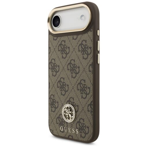Guess 4G Strass Logo & Big Strap Metal Buttons MagSafe case for iPhone Air brown - Image 2