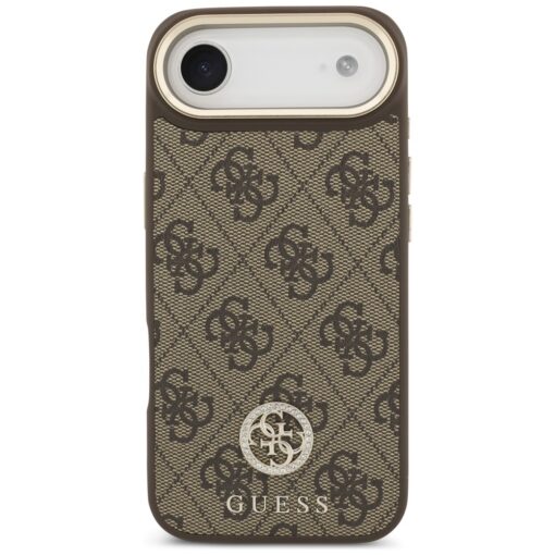 Guess 4G Strass Logo & Big Strap Metal Buttons MagSafe case for iPhone Air brown - Image 3