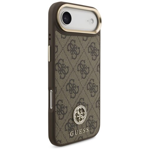 Guess 4G Strass Logo & Big Strap Metal Buttons MagSafe case for iPhone Air brown - Image 4