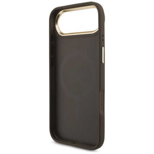 Guess 4G Strass Logo & Big Strap Metal Buttons MagSafe case for iPhone Air brown - Image 7