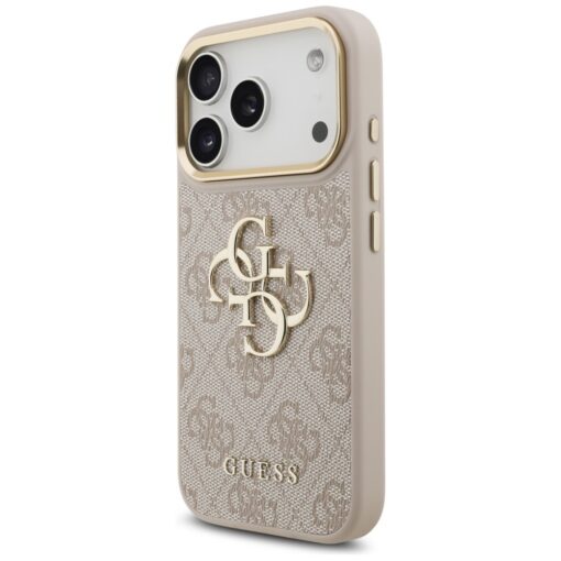 Guess 4G Big 4G Classic Logo Big Strap Metal Buttons case for iPhone 17 Pro pink - Image 2
