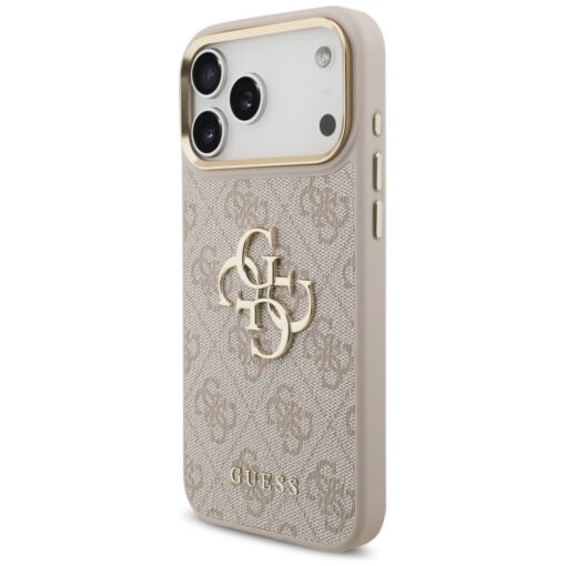 Guess 4G Big 4G Classic Logo Big Strap Metal Buttons case for iPhone 17 Pro Max pink - Image 2