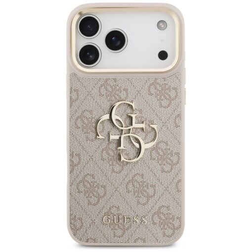 Guess 4G Big 4G Classic Logo Big Strap Metal Buttons case for iPhone 17 Pro Max pink - Image 3