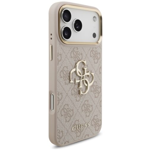Guess 4G Big 4G Classic Logo Big Strap Metal Buttons case for iPhone 17 Pro Max pink - Image 4