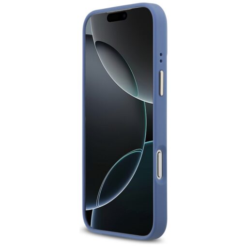 Guess 4G Strass Logo & Big Strap Metal Buttons MagSafe case for iPhone 17 Pro Max blue - Image 5