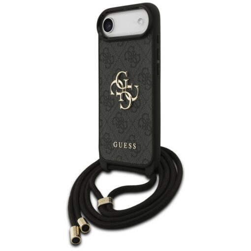 Guess 4G Big Logo Cord Stap Crossbody case for iPhone Air black - Image 2