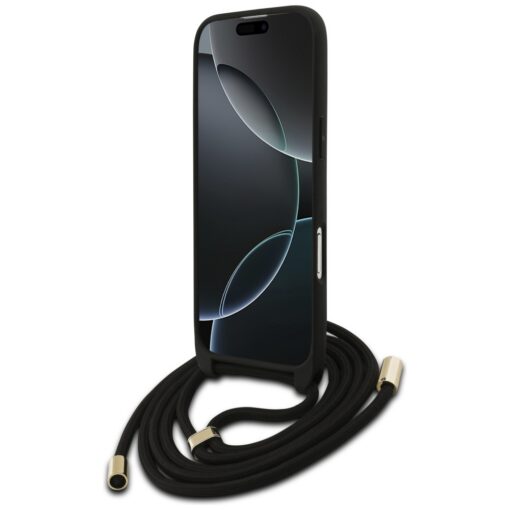 Guess 4G Big Logo Cord Stap Crossbody case for iPhone Air black - Image 4