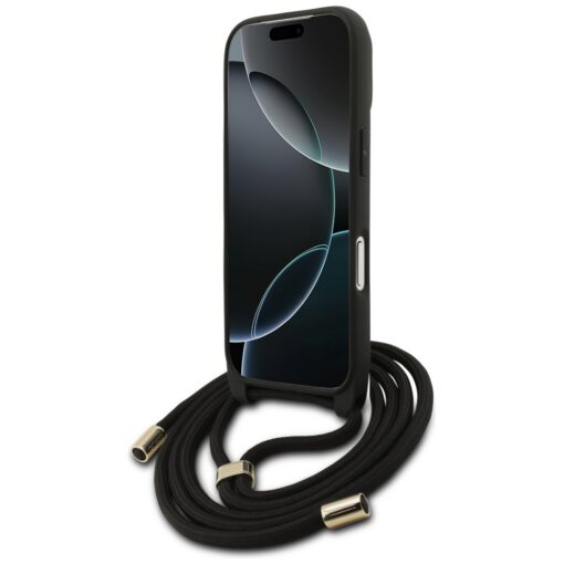 Guess 4G Big Logo Cord Stap Crossbody case for iPhone 17 Pro black - Image 4