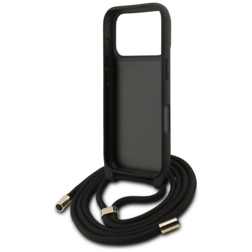 Guess 4G Big Logo Cord Stap Crossbody case for iPhone 17 Pro black - Image 6