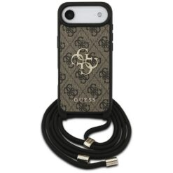 Guess 4G Big Logo Cord Stap Crossbody case for iPhone Air brown